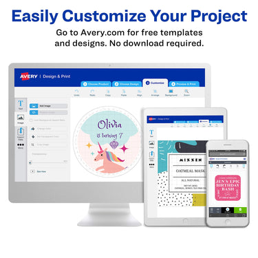 Avery Printable Address Labels with Sure Feed, 1